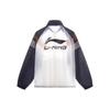 Li-Ning Куртка свободного кроя с цветным блоком и воротником-стойкой, мужские куртки, цвет: белый, черный AJDT079-4