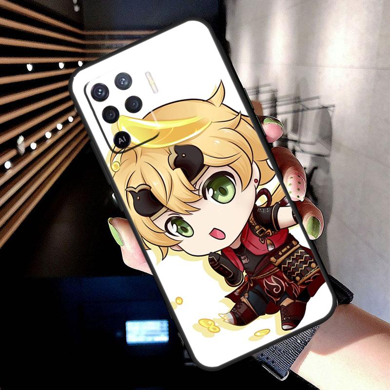 Игровой чехол Thoma Genshin Impact для Oppo A17 A57 A77 A76 A16 A96 A18 A60 A80 A40 A38 A58 A78 A98 A94 A74 A54 A15 A5 Pro