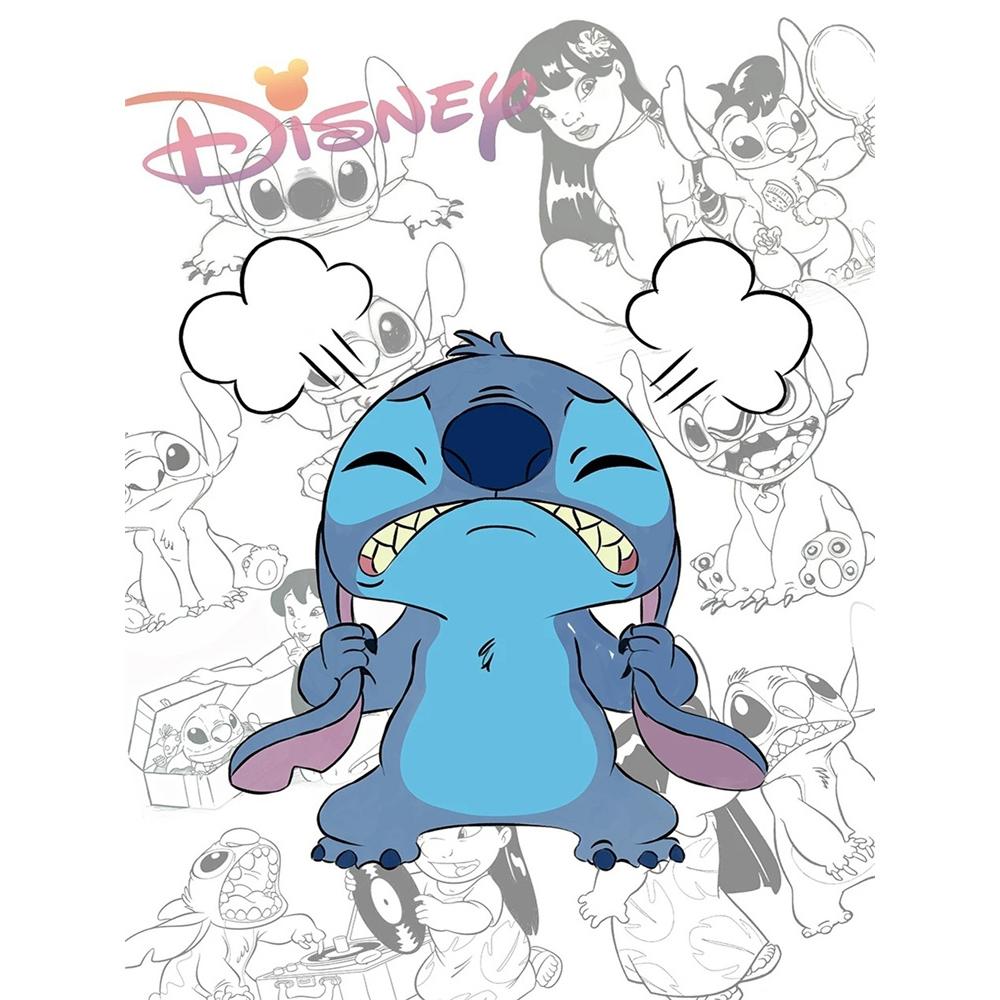 Disney Алмазная живопись: Стич сходит с ума Креативная иллюстрация 5D Алмазная живопись Искусство Вышивка Крестиком Украшение комнаты