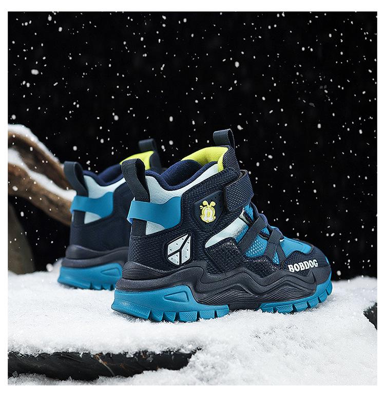 Детские зимние сноубутсы Babudou - Теплые на флисовой подкладке, Нескользящие, Водонепроницаемые уличные ботинки