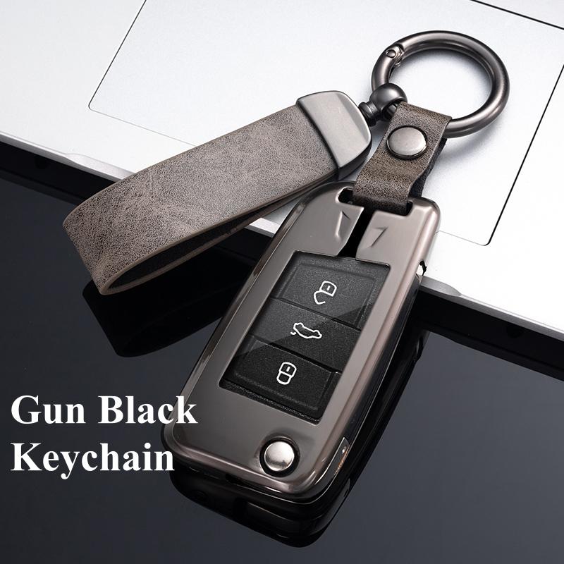 Для Volkswagen MK7 GTI 7 Golf 7 Golf R Skoda Octavia A7 SEAT складной дистанционный брелок кожаный металлический чехол для ключей от автомобиля для VW брелок