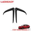 LUCKEASY для Tesla Model 3 Model Y, автозапчасти, внешний бампер, защита фар, ветровой нож, нашивка, украшение Model3 2017-2023