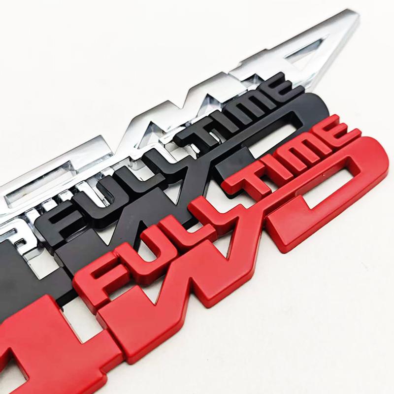 For Toyota Camry 3D Metal Car Styling Logo Full Time 4WD Badge Trunk Fender Side Stickr Emblem For Jeep Compass Grand Cherokee Toyota Accessories