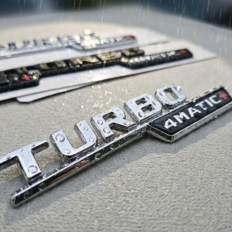2 шт. Эмблема TURBO 4MATIC+ для Mercedes Benz AMG W213 W205 W177 W167 A45S E63S GLE53 Шильдик на крыло Наклейка Логотип Автомобильные Аксессуары