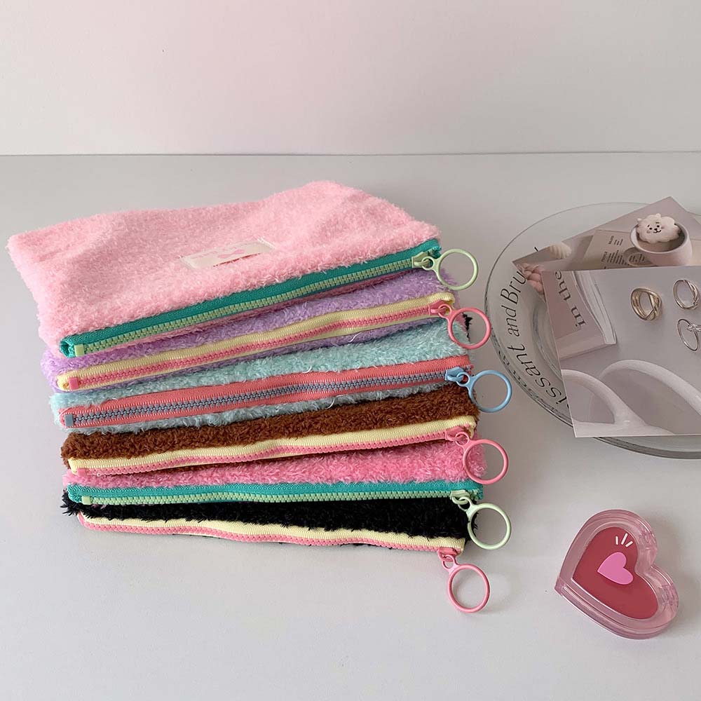 Хранение ювелирных изделий плюшевая канцелярская сумка большой емкости пенал пенал для девочек/мальчиков