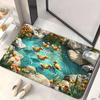 Американский 3D визуальный износостойкий коврик для прихожей, для дома, ванной комнаты, противоскользящий и впитывающий, легко моющийся коврик для пола