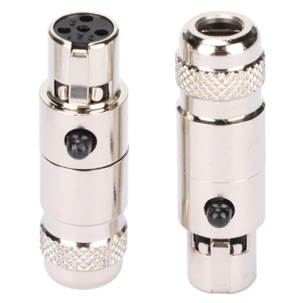 10PCS Protective Shielding 4 Pin Mini XLR Female Connectors for Monitor Speaker