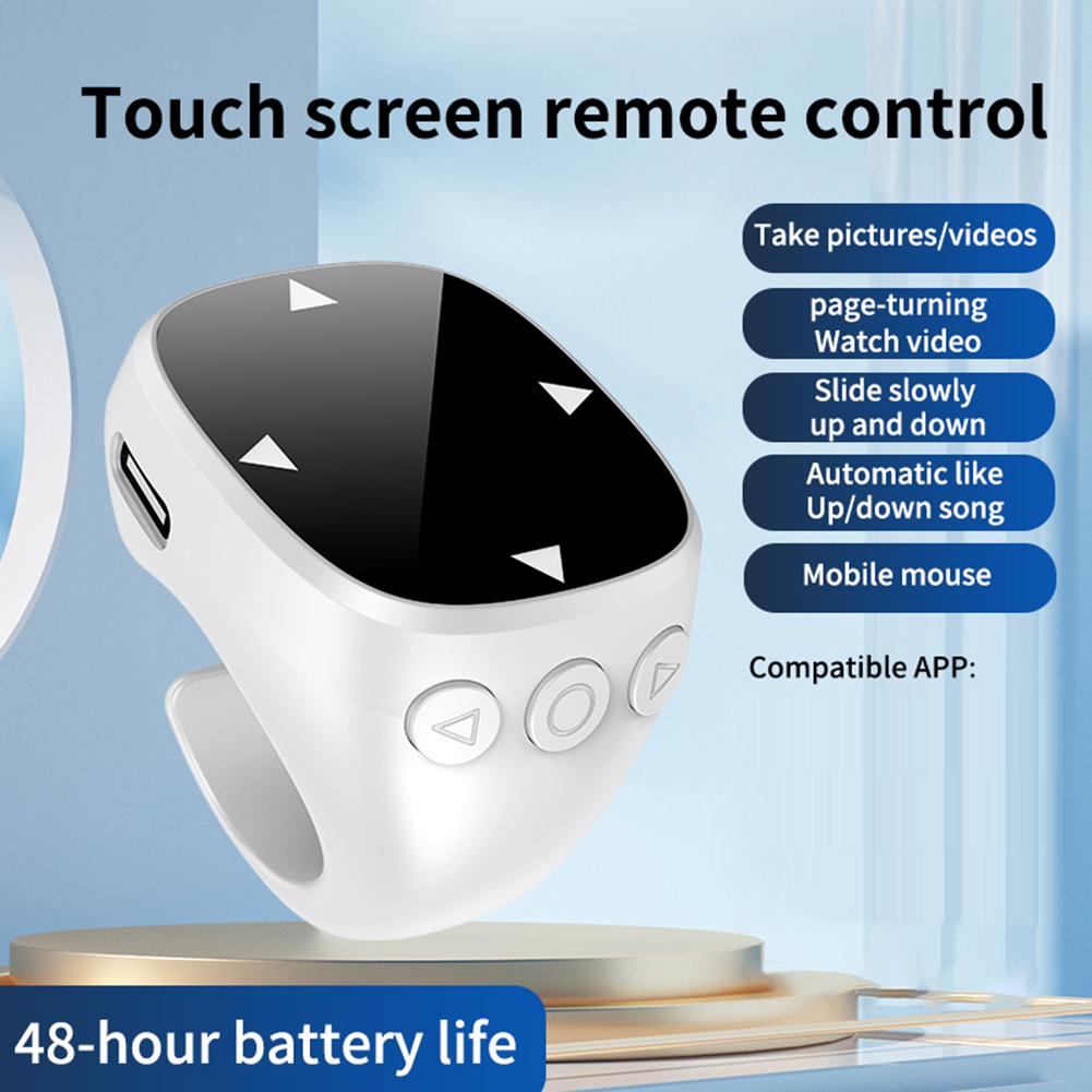 For TikTok Scrolling Ring Bluetooth 5.3 Fingertip Wireless Remote Control Video Scrolling Remote Control Ring for iOS Android