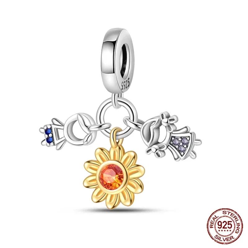 Кулоны Звезда Луна Ночное сияние Бусины Шишки Сосны Подходят для Браслетов Медь Красивые Цветы Подвески Бабочки DIY Ювелирные Изделия