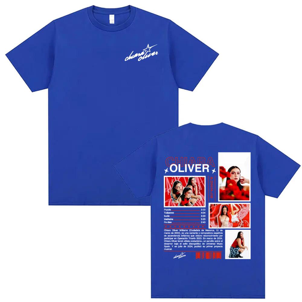 Singer Chiara Oliver Puzzle Album 2026 Tour T Shirts Men Womens Clothing Fashion Summer Tshirt Casual ONeck Cotton T Shirt