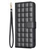 BINFEN COLOR for Samsung Galaxy S23 FE Wallet Case PU Leather Square Grid Cover