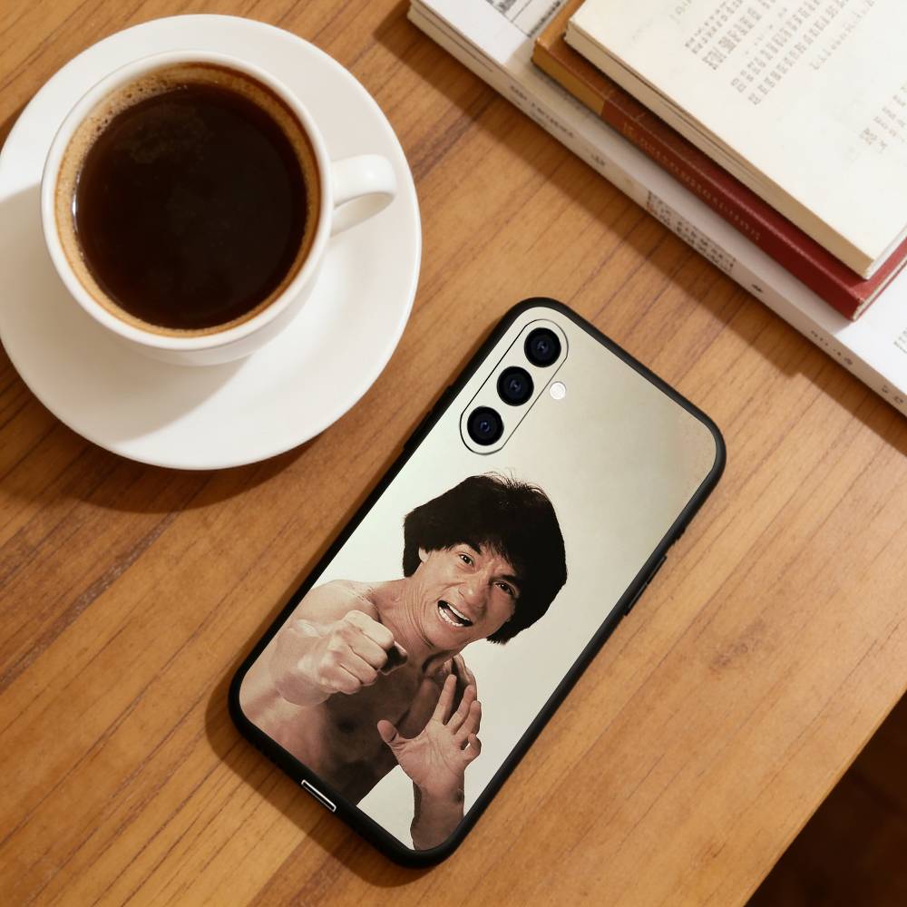 Jackie Chan Phone Case Black Silicone Soft For Samsung Galaxy A73,A72,A71,A70,A53,A52,A51