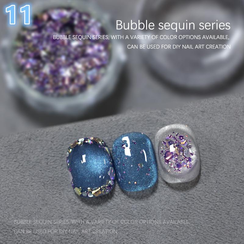 1Jar Bubble Nail Glitter Coarse Fine Mixed Large Irregular Hexagonal Sequins for DIY Jewelry Decoration Nail Art
