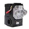 Air Compressor Pressure Switch 95 To 125 PSI 14 NPT ABS Stainless Steel Automatic Control 4 Port