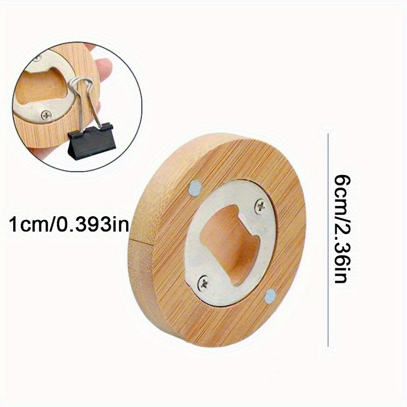 5pcs Bamboo Bottle Opener Bulk for Refrigerator Handmade DIY Magnetic Blank Bottle Opener Fridge Magnet Wedding Favors 6