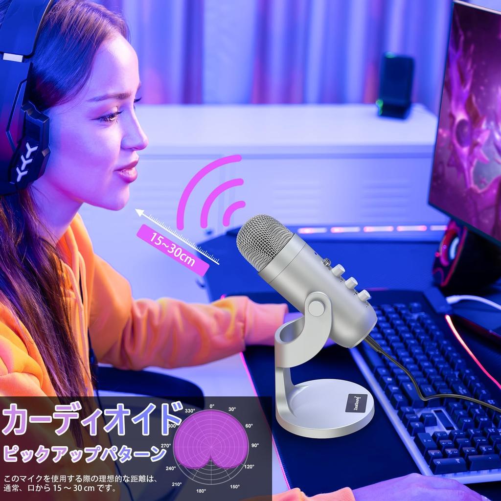 ZealSound ASMR Конденсаторный Микрофон для USB Микрофона с Эхом для Live PS4 и Работы из Дома Микрофон, iPhone, Функция, Запись, Геймплей,