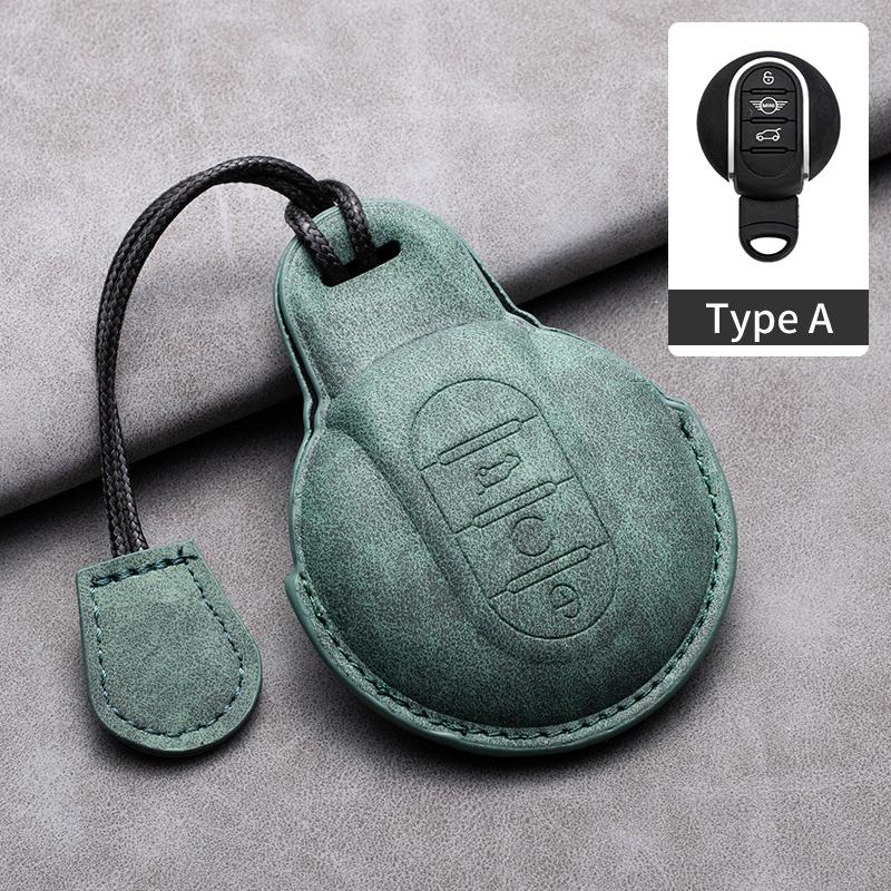 Suede Leather Car Remote Key Case For BMW MINI COOPER S ONE JCW F54 F55 F56 F57 F60 CLUBMAN COUNTRYMAN Keychain Auto Accessories