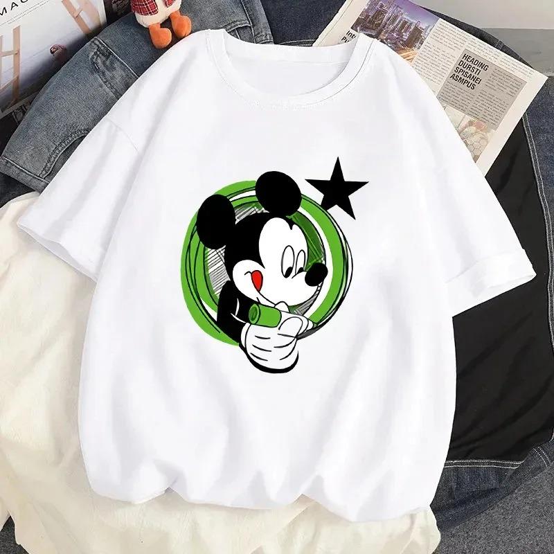 Cute Mouse Graphic Women Tshirt Cartoon Printed Short Sleeve Tee Shirt Funny Duck T Shirts Summer Streetwear Y2k Clothes Tops
