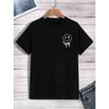 The T-shirt with a Fun Smiling Face Printed On It Is Melting, Men's Fashionable Oversized T-shirt, Summer Cotton Clothing, Loose