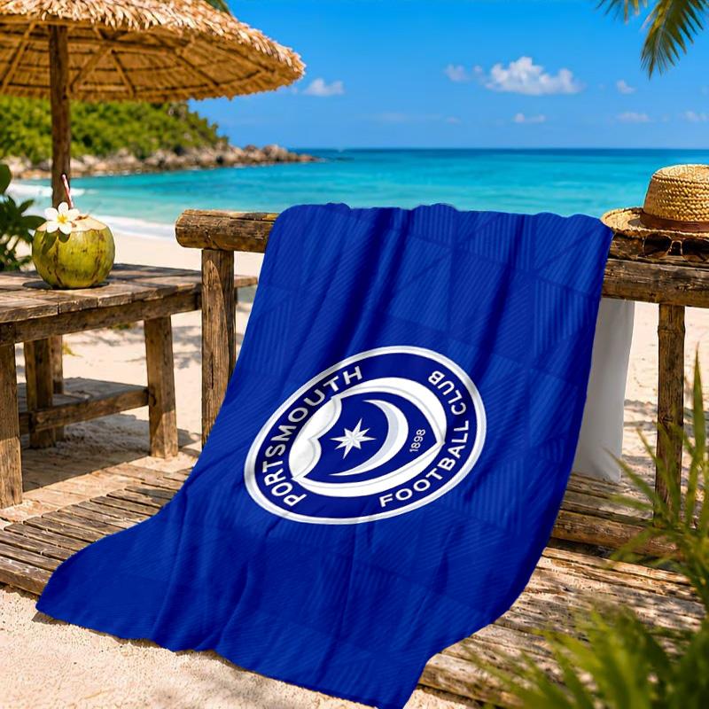 Ports Fc Crest Printed Microfiber Beach Towel, Soft And Absorbent, Quick-Dry, Ideal for Summer Travel, Beach Essential, Swimming Pool