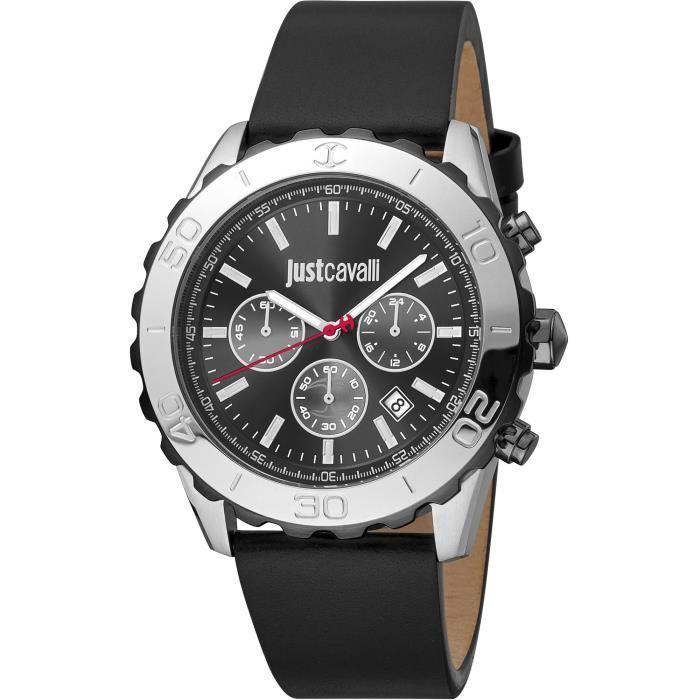 Montre - Just Cavalli - JC1G214L0035 - Quartz - Acier inoxydable - Cuir noir