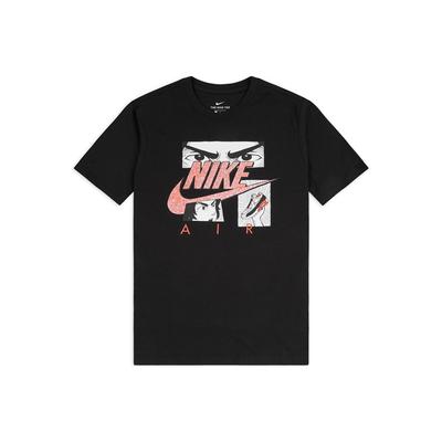 Спортивная одежда Essential Logo Пуловер с мультяшным принтом Футболка с коротким рукавом Мужские топы Черный DB6152-010