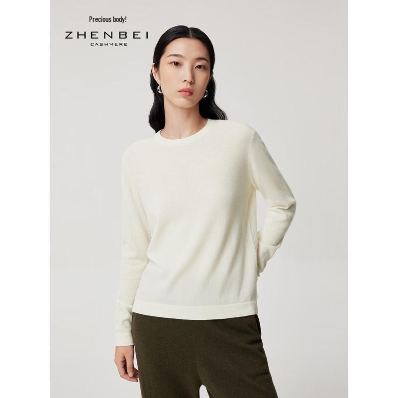 Zhenbei 2025 Autumn Women's Round Neck Cashmere Sweater 31321