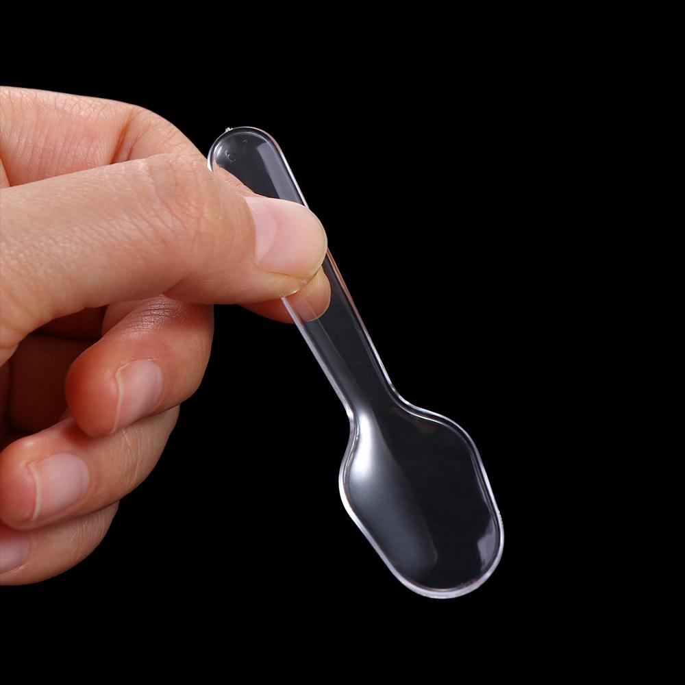 100 шт. Прозрачные Одноразовые Плоские Ложки Пластиковые Одноразовые Прозрачные Пластиковые Ложки Столовые Приборы Дом