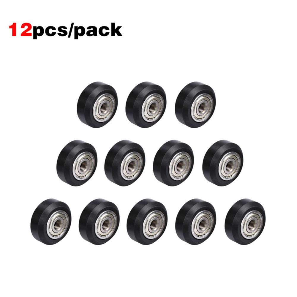 12/24pcs CNC Openbuilds Plastic POM Wheel with 625zz Idler Pulley Gear Passive Round/V-Slot Perlin Pulley Wheel for CR10 Ender 3