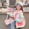 Girls Spring Fashion Hooded Jackets Coats  Autumn Children Clothes New Casual Zipper Outerwear 1-12 Year Old