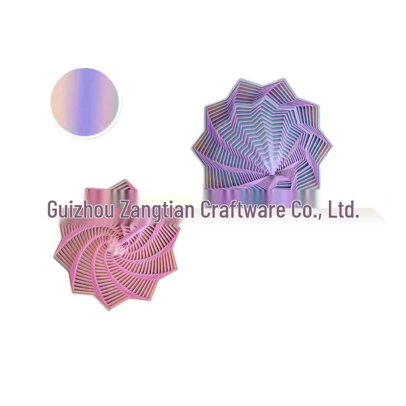 3D Printed Radish Tower Spiral Toy - Creative Decompression & Educational Ornament with Handle.