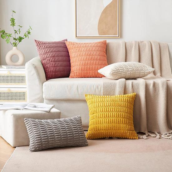 Наволочка Удобная Мягкая Бохо Полосатая Наволочка с Потайной Молнией