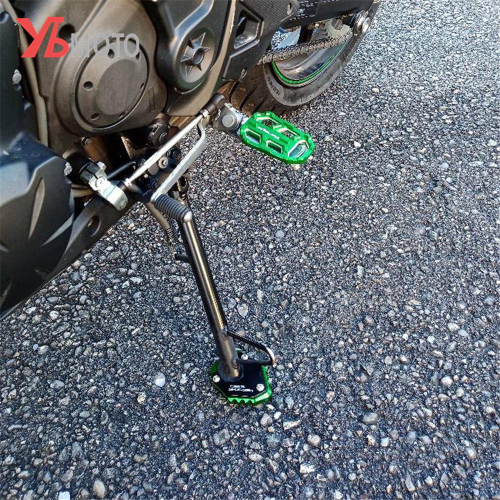 Подходит для KAWASAKI VERSYS 650 Z400 NINJA 400 2022, алюминиевая подставка для мотоцикла, увеличительная боковая подставка для мотоцикла, удлинитель с