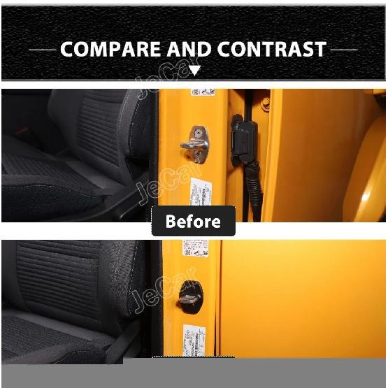 JeCar  Car Door Latch Covers Protective Decoration ABS Rust Stickers For Ford Bronco /Bronco Sport/ F150 2021 Up  Accessories