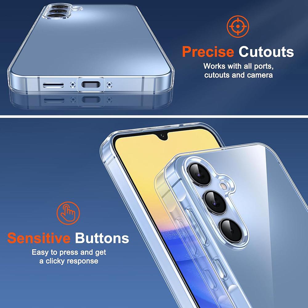 Прозрачный чехол для Samsung Galaxy S25 S24 S23 S21 FE S22 Ultra Plus A16 A06 A55 A35 A15 A05S A54 A34 A14 A53 A33