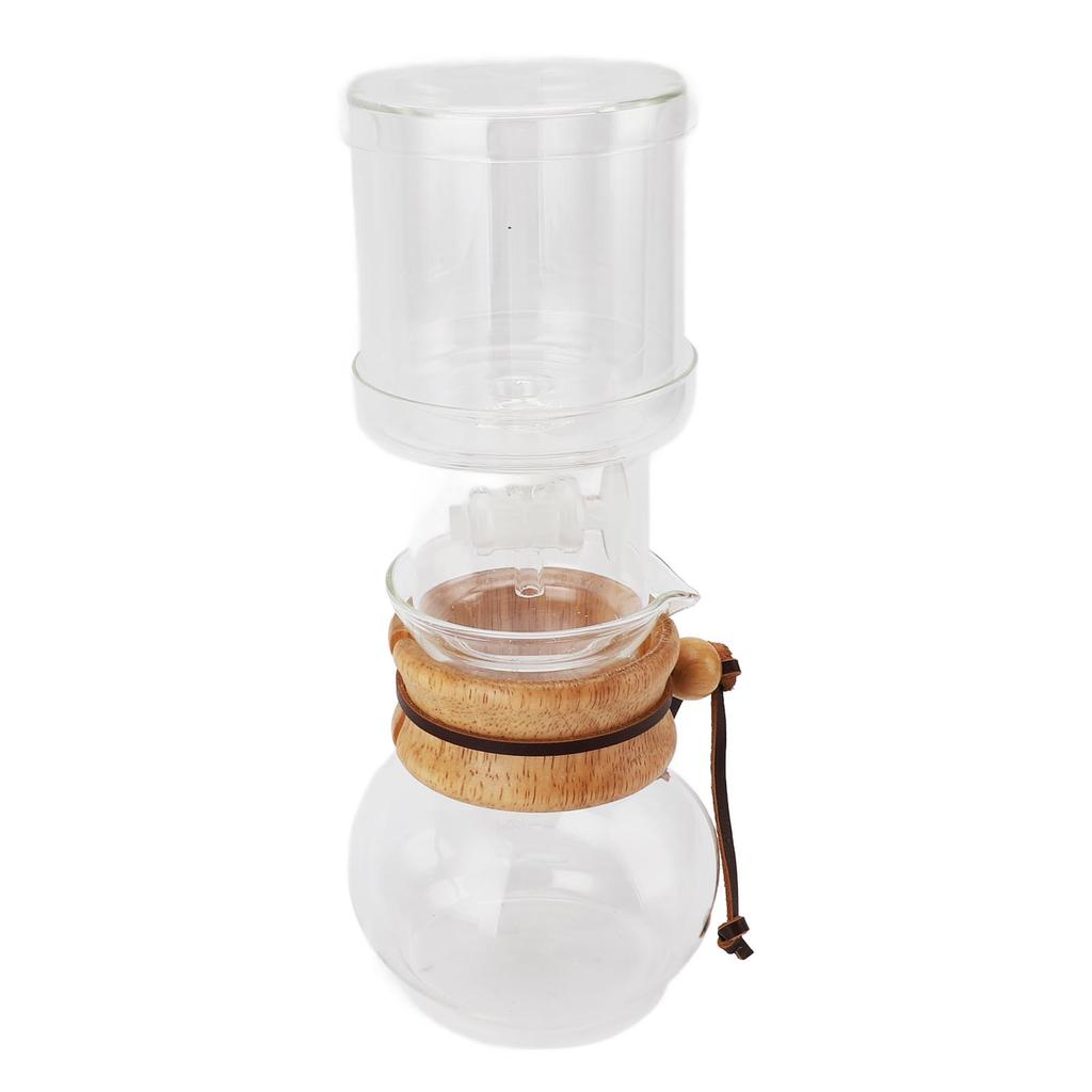 Ice Drip Coffee Maker Clear Glass Cold Brew Coffee Maker Set with Adjustable Water Flowing for Household Tea Room 400ml