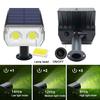2 шт. 48 светодиодных солнечных фонарей для улицы, IP65 водонепроницаемые ландшафтные прожекторы, 3 режима освещения, солнечные фонари для двора, сада, патио
