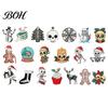 Unique Gingerbread Man Wood Pendants Skeleton Christmas Tree Hanging Ornaments, 3.15 Inch Skull Dark Retro Style Holiday Souvenirs Gothic Spooky
