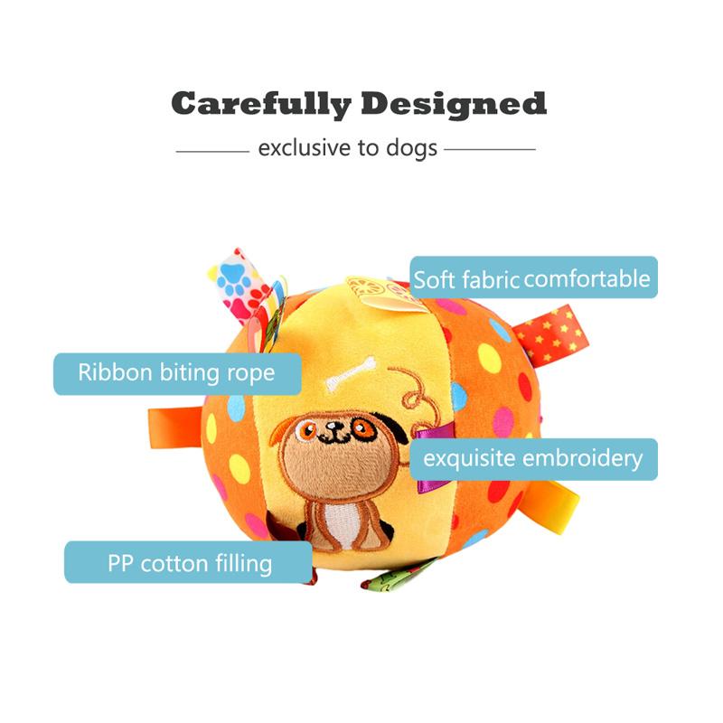 Плюшевый вокальный игрушечный мяч для собак, забавные интерактивные игрушки для домашних животных с колокольчиками, игрушка для чистки зубов, жевательная игрушка для маленьких и больших собак, кошек, щенков, игрушка