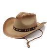 Western Seaside Sun Hat Beach Hat Men'S And Women'S Outdoor Spray Paint Denim Straw Hat Sun Hat