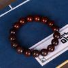 Zambia Blood Sandalwood Gold Star Bead Bracelet - High Density Straight Grain Prayer Beads