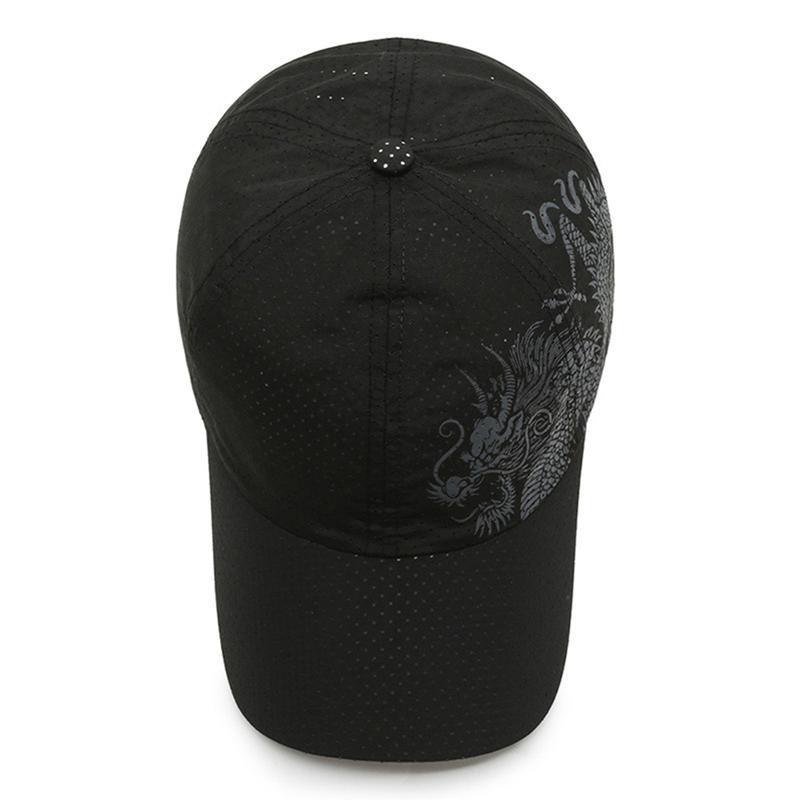 1 шт., мужская шляпа с драконом, летняя легкая кепка с солнцезащитным козырьком, дышащая, быстросохнущая, спортивная бейсболка для спорта на открытом воздухе, солнцезащитный козырек, бейсбольная шляпа от солнца