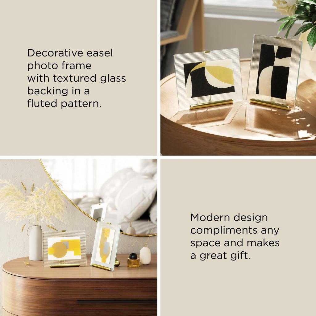 Официальная рамка Umbra Photo Flute подходит для размеров KG 10x15 см и 2L 12x17 см, латунь,