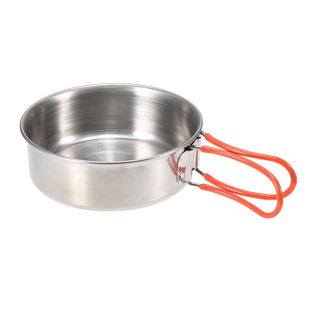 Lixada 10 шт., походная посуда, набор посуды, уличная портативная складная дровяная плита из нержавеющей стали, кастрюля