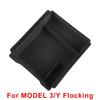 For Tesla Model 3 Model Y 2022 Storage Box Car Central Armrest Flocking ABS Storage Box Organizer Model 3 2023 Accessories