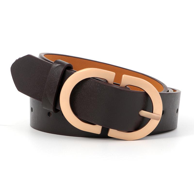 Fashion Pu Leather Belt For Women With Pin Buckle And Vintage Design For Casual Wear