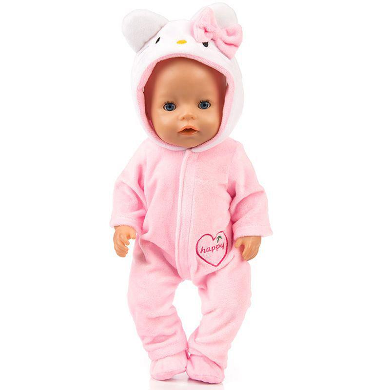 1Pc Cute 43Cm Dolls New Baby Doll Clothes Accessories Reborn Doll Plush Jumpsuit