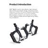 WEST BIKING Ultralight Bicycle Pedals Dual DU Sealed Bearings Nylon Anti-Slip 9/16" Universal Thread MTB  BMX Road Bike Parts