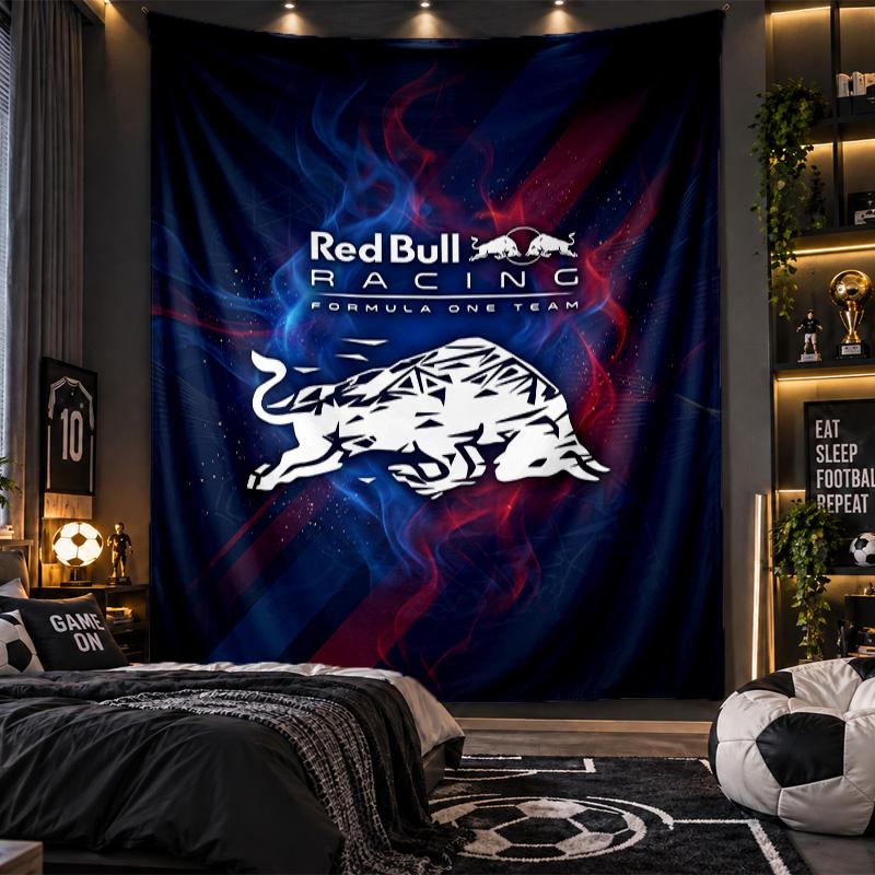 Настенный гобелен с принтом Red Bull Racing, тканевое панно для гостиной, спальни, домашнего декора