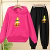 Children's Hoodie Pullover 3-12Yrs Anime GUYS Print Charming Coat Sweatshirt+Pants Boys Girls Toddler Trendy Clothes Leisure Set
